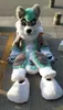 2022 Halloween Long Fur Husky Dog Fox Fursuit Mascot Costume Suit Adults Size Christmas Carnival Birthday Party Outdoor Outfit
