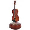 Carillon per chitarra violino con base musicale rotante Strumento per bomboniere in miniatura Articoli artistici creativi Bomboniere natalizie Decorazione per la casa Mini figurine Plastica