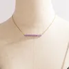 Charms Tassel Clavicle Chian Choker Necklace for Women Pretty Butterfly Square Alloy Metal Adjustable Jewelry Collar