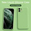 11 Colors Luxury Silicone TPU Cases For iPhone 13 11 12 Pro Max Mini SE 2 XS Max XR X 7 8 6 6S Plus Matte Cover Soft Camera Protection Case