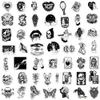 Waterproof 10 30 50PCS Black White Gothic Style Horror Graffiti Stickers Motorcycle Guitar Laptop Phone Car Cool Waterproof Sticke314w