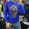 Men's Hoodies & Sweatshirts Warm And Comfortable High Quality Hoodie Men's Brand Street Padded Pullover Big Skull Drilling ClothingMen's