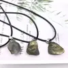 Natürliche unregelmäßige raue rohe Labradorit-Stein-Halsketten Heilkristall-Edelstein-Anhänger-Halskette Frauenschmuck