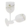 480 ml vin en plastique verre fête blanc champagne double porte verre à cocktail champagnes flûte 8 CM SN4723