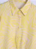 Blusa da mulher chique de zarrr 2022 camisa elegante de roupas femininas camisetas femininas tampos de manga comprida Top de vestuário popkin solto L220725