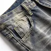 Nostalgic Ripped Men's Jeans 2022 Slim Fit Straight Denim Pants Fashion Casual Streetwear Size 28-40 Pantalones de hombre