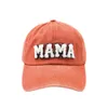 Mama baseball czapki alfabetu haftowane kucyk kapelusze retro vintage hintail na zewnątrz krem ​​przeciwsłoneczny sportowy czapka regulowana letnia casquette b8177
