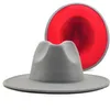 chapéu de feltro de lã jazz vermelho cinza fedora chapéu feminino unissex aba larga panamá festa chapéu de cowboy chapéu de cowboy homem cavalheiro xl 220514