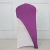 كرسي يغطي 50pcs spandex قبعات الزفاف Lycra Hoods مرنة النطاقات نصف النطاقات لمؤدبة الحدث ديكورشير