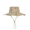 Breite Krempe Hüte Mode Sommer Eimer Hut Cowboy Männer Outdoor Angeln Wandern Strand Mesh Atmungsaktive Anti UV Sun Cap Große brimWide