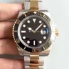 U1 ST9 Steel Black Dial Män tittar på automatisk 41mm keramisk Bezel Gold Dial Glide Lock Flod CLASP SAPPHIRE GLASS MENS CRISTWATCHES