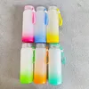 Hurtownia 17 uncji sublimacja Tubllerze butelka wody 500 ml mroźne szklane butelki z wodą gradientowy kubek 5 kolorów
