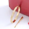 Jewelry Carter Designer Bracelets Cuff Bracelet Gold Bangle Womens Mens Diamond Gemstone Screwdriver Screw Top Quality Stainless Steel Gift Bracelet 155