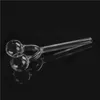 Clear Transperant Glass Smoking Pipes with Double Ball oil burners for Dry Herb Tabacco