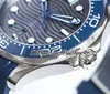 VSF V2 Diver 300m A8800 Automático Assista Azul Cerâmica Beliscando Textura de onda cinza Dial Dial Strap 210.32.42.20.06.001 Super edição PureTime 11b2