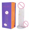 Вибраторская секс -игрушка массажер 6,69 дюйма конфетти прозрачный фаллоимитатор всасывающий чашка реалистичный материал для тела и игрушки для взрослых для женщин, принятые в подарочную коробку H2IJ
