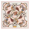 4色の古典的な新しい格子縞のキャリッジレディースシルクピンクスカーフ大四角スカーフフード50x50 cm