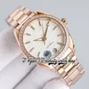 RWF Aqua Terra 150M A8800 Automatic Womens Watch 220.55.34.20.55.001 34MM mother of pearl Dial Diamond Bezel Rose Gold Stainless Steel Bracelet Super Eternity Watches