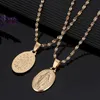 Pendant Necklaces Gold Color Virgin Mary Necklace For Women Girls Our Lady Cross Trendy JewelryPendant