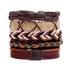 5pcs/Set DIY Leather Wristband Bracelet Handmade Punk Strap Bracelets Unisex Jewelry Accessories