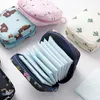Kvinnor Portable Sanitary servett tampong förvaringspåse bomullsresor förvaringspåsar litterära dragkedja myntväska diverse dlh922