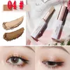 Lidschatten Zweifarbiger Lidschatten Natürliche Färbung Matt Glitzer Schatten Stick Wasserdicht Make-up Schimmer Kosmetik Beauty ToolsEye