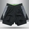 Running Shorts Summer Men's Jogging Szybkie suszące sportowe sportowe pnie fitness podwójne