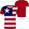 Liberia T Shirt DIY Darmowe zamówienie Numer nazwy LBR T-Shirt Nation Flag LR Republic Liberian Country College Ubrania 220702
