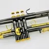 Cornet Trumpet BB Tune Black Plated 캐리 놋쇠 전문 놋쇠 목판 나무와 케이스 마우스 피스