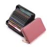 Card Holders Business Holder Wallet Women men Gray Bank ID 20 Bits PU Leather Protects Case Coin Purse263g