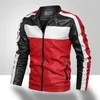 Mens Autumn Winter Motorcycle Bomber Bomber Jackets Masculino Pu couro Slim Fit Biker Jacket Coat Man Homem Faux Leather Casats Outdoor 201128
