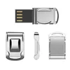 10 pezzi mini chiavetta USB personalizzata fai-da-te 64 GB 32 GB 128 GB Pen Drive 128 64 32 GB Pendrive impermeabile metallo argento U disco memoria memoria chiavetta USB