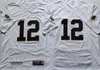 NCAA College 12 Tyler Buchner 3 Joe Montana Jerseys Football Football Green White Blue Away Away All Stitched para f￣s de esporte High