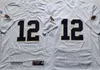 College 12 Tyler Buchner 3 Joe Montana Jerseys Football universitaire Vert Blanc Bleu Marine À l'extérieur Tous cousus pour les fans de sport High1534425