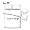 YU Bedding Home Textile Customize Po Image Custom size Queen King Duvet Cover set 220622