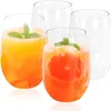 Mugs Shatterproof Plastic Wine Cups Unbreakable Red Wine Cup Reusable Transparent Fruit Juice Beer Mug 20220618 D3