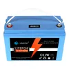 A bateria LifePO4 12v100ah possui tela BMS embutida, que é usada para carrinho de golfe, empilhadeira, inversor, camppervan e energia solar