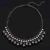 Chains Est Luxury Jewelry Vintage Black Balls Crystal Necklace. Charm Collar Statement Choker Necklaces & Pendants For Women #N068Chains