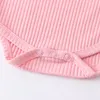 née bébé fille vêtements printemps automne rose barboteuse volants jupes florales bandeau tenues pour bébés vêtements pour tout-petits 0-24 mois 220507