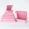 5pcs 10pcs Pink Box Box Festival Celebração Caixa de embalagem 3 Layer Caixa corrugada suporta tamanho e impressão personalizados 220608