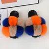 Natural Fur Slippers Women Home Fluffy Slippers House Furry Slides Luxury Summer Flip Flops With Real Fur Wholesale Drop