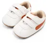 Bébé chaussures nouveau-né garçons filles premiers marcheurs enfants tout-petits à lacets PU baskets Prewalker chaussures blanches taille 11-12-13