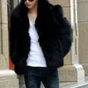 Giacche da uomo 3XL Fashion Black Faux Fur Coat Mens Trendy Winter Warm Short Fluffy Capispalla Addensare Giacca Soprabito Uomo Bianco Marrone