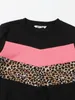 Girls Leopard и Colorblock Print Plact Planger Placts Установите она