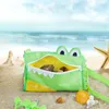 Kids Beach Shell Bags Sac à main pour enfants Seashell Collection Meash Crossbody Sac de rangement Cute Cartoon Crocodile Zipper Net Sand Pouch Receive 2022