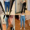 Wixra Basic Jeans Soft Pants Harem Vrouw rechtstreeks allemaal match hoge taille femme lange denim broek voor vrouwen plus maat 220701