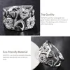 925 Sterling Silver Hollow Heart-Shaped AAA Zircon Ring For Women Fashion Wedding Engagement Party Gift Charm Jewelry