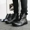 Men Ankle Boots Handmade Genuine Leather Retro High Top Shoes Big Size Hip Hop Fashion Sneakers Man Lace Up Flat Shoes