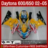 Red Golden Daytona 600 650 CC Daytona650 02-05 Cowting 104HC.4 Daytona600 2002 2003 2004 2005 Bodys Daytona 600 02 03 04 05 Tam Kaplamalar