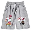 Men's Shorts Anime Killua Print Summer Man Woman Casual Loose Beach Cotton Short Pants